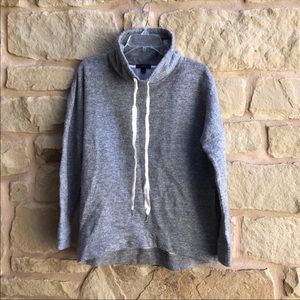 J Crew Gray Drawstring Sweatshirt Pullover Sz M